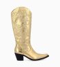 Other image of Cowboy high boot with studs - Ruby 50 - Metallic leather - Gold
