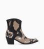 Other image of Western ankle boot with zip - Samy 50 - Calf leather/Suede/Nappa leather - Beige/Black/Taupe