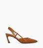 Other image of Padded slingback pump - Demi 65 - Lizard print leather/Nappa leather - Amber