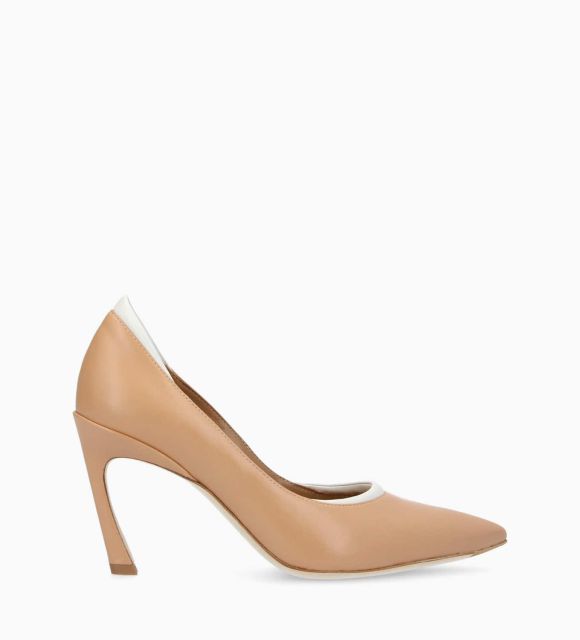 Pump - La Rose 85 - Cashmere leather/Nappa leather - Light brown