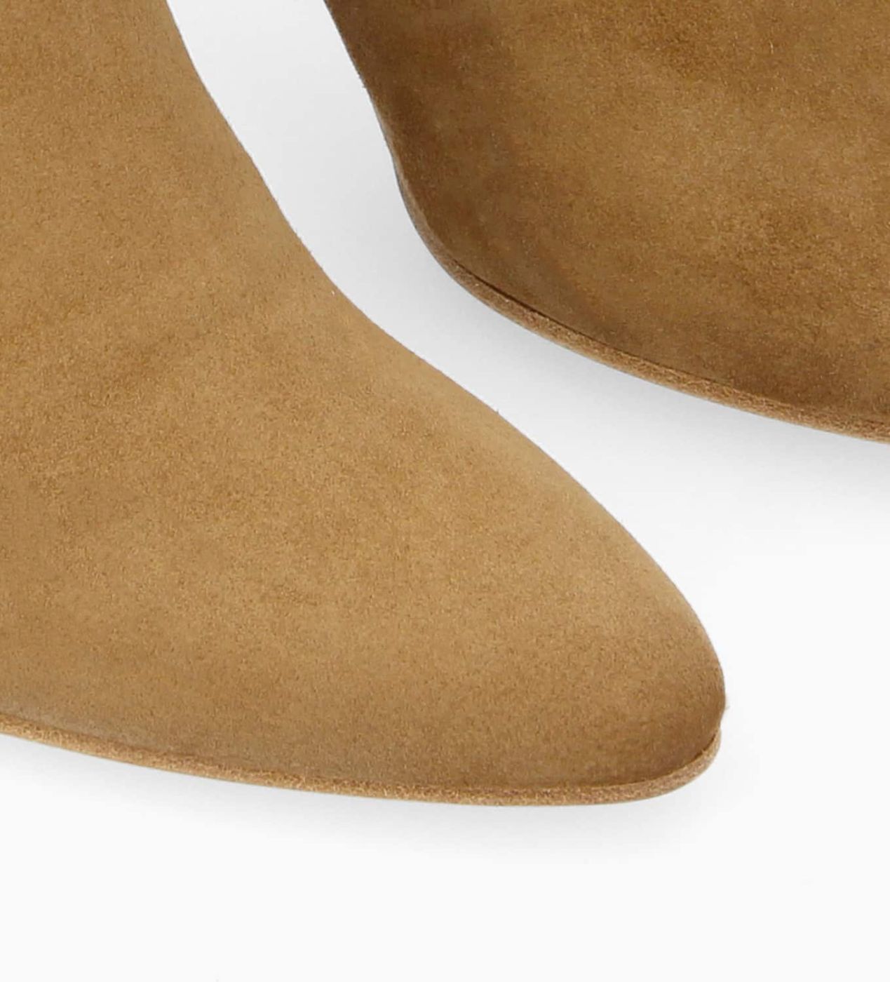 Zipped stiletto boot - Stella 65 - Suede leather - Sienna