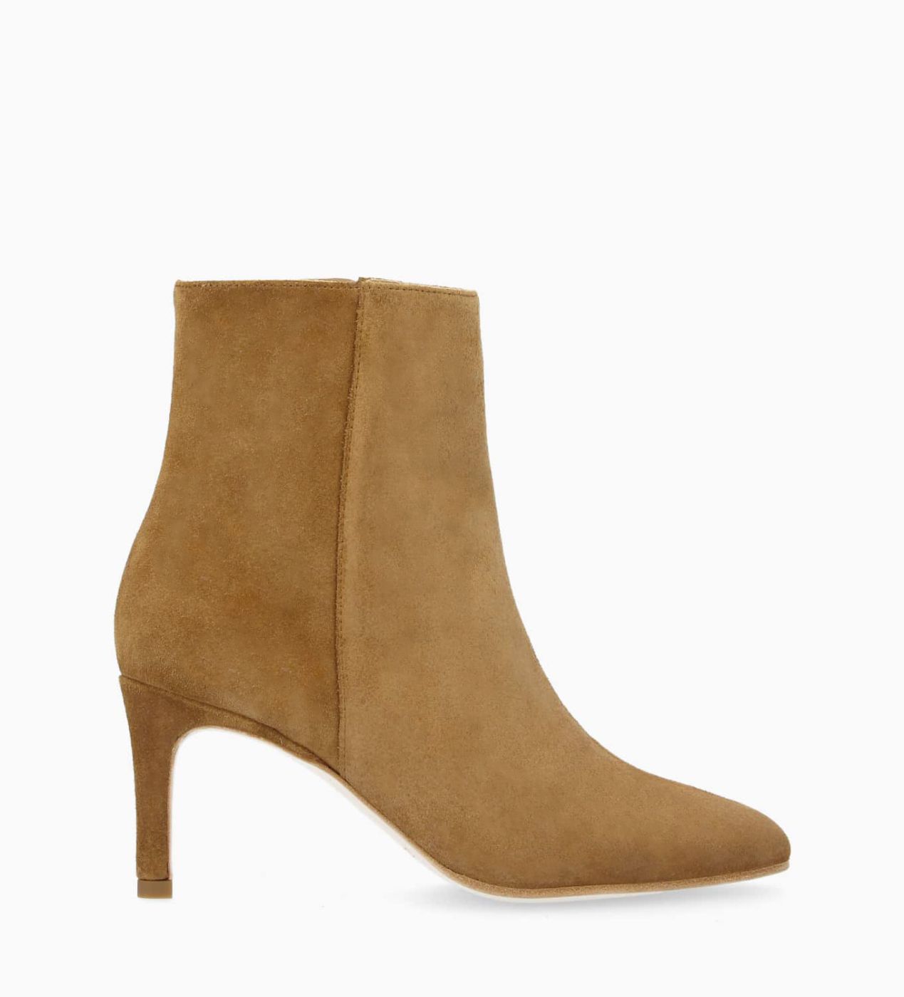 Zipped stiletto boot - Stella 65 - Suede leather - Sienna