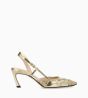 Other image of Slingback pump - Freda 65 - Metallic leather/glitter fabric/Patent leather - Gold