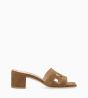 Other image of Heeled mule - Maxence 50 - Suede leather - Sienna