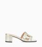 Other image of Heeled mule - Maxence 50 - Metallic Leather - Champagne