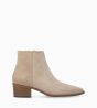 Other image of Ankle boot with block heel and zip - Megan 50 - Suede leather - Taupe