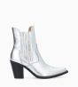 Other image of Chelsea ankle boot with heel - Sandy 80 - Crocodile-print leather/Smooth shiny leather - Silver