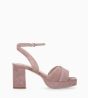 Autre image de Sandale à talon - Julianne 50 - Cuir velours - Blush 