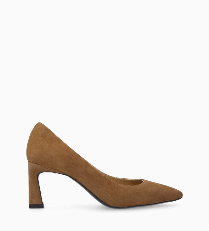 free lance Iris 65 Escarpin à talon à bout pointu Cuir velours Brun
