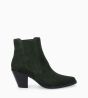 Autre image de Bottine chelsea à talon - Jane 70 - Cuir velours - Militaire