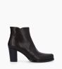 Other image of Heeled zipped boot - Paddy 70 - Snake print leather - Coffee