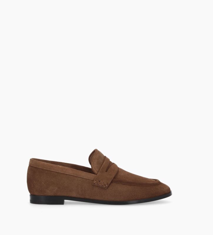 free lance Anaïs Mocassin Cuir velours Brun