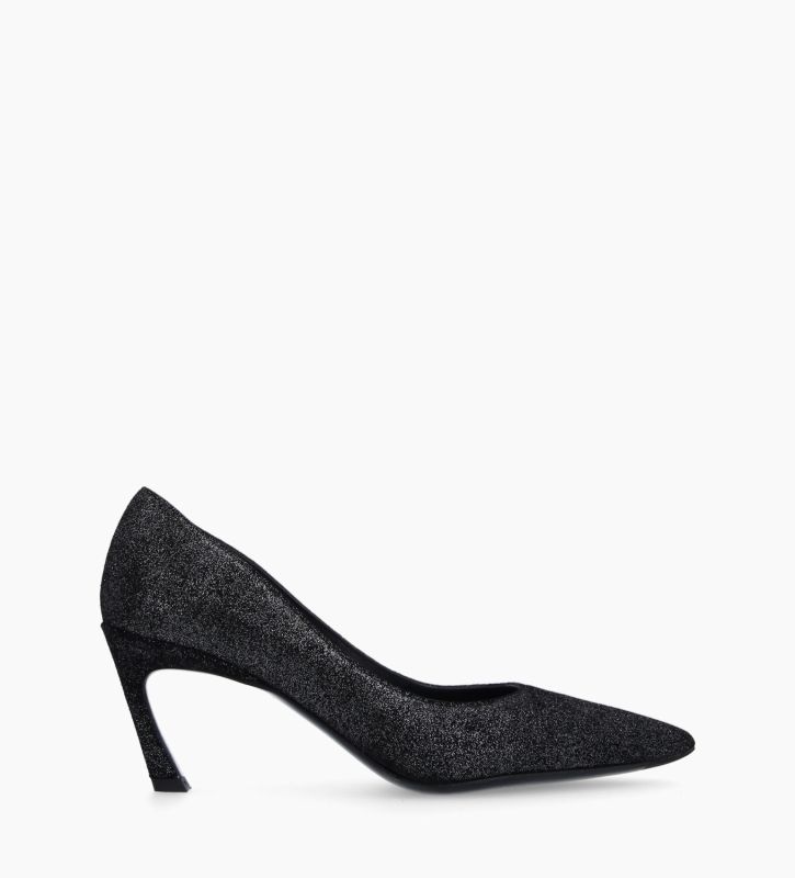 free lance Rosie 65 Escarpin Cuir veau velours pailleté Noir