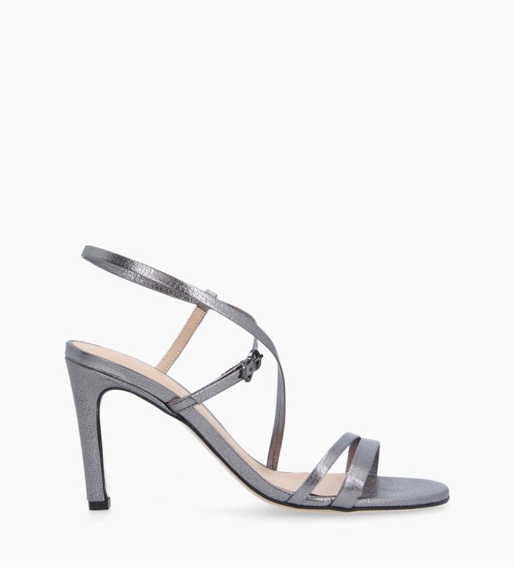 free lance Bella 85 Sandale à talon Cuir métallisé Anthracite
