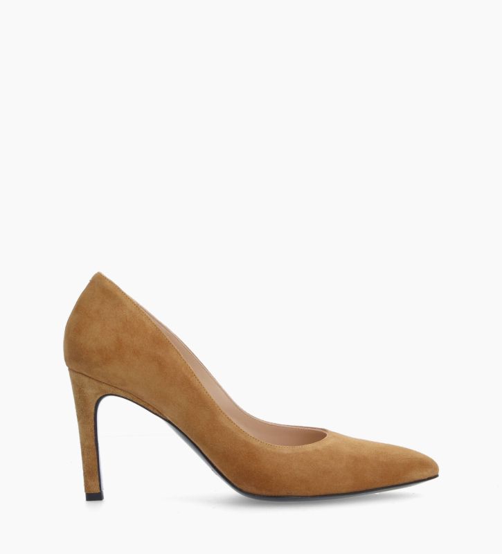 free lance Forel 70 Escarpin à bout pointu Cuir velours Caramel
