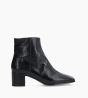 Autre image de Bottine zippée à bout carré - Astrid 50 - Cuir naplak - Noir