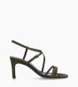 Other image of Heeled sandal - Bella 65 - Suede leather - Khaki