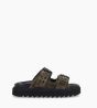 Other image of Flat mule with buckles - Knife - Suede leather - Khaki