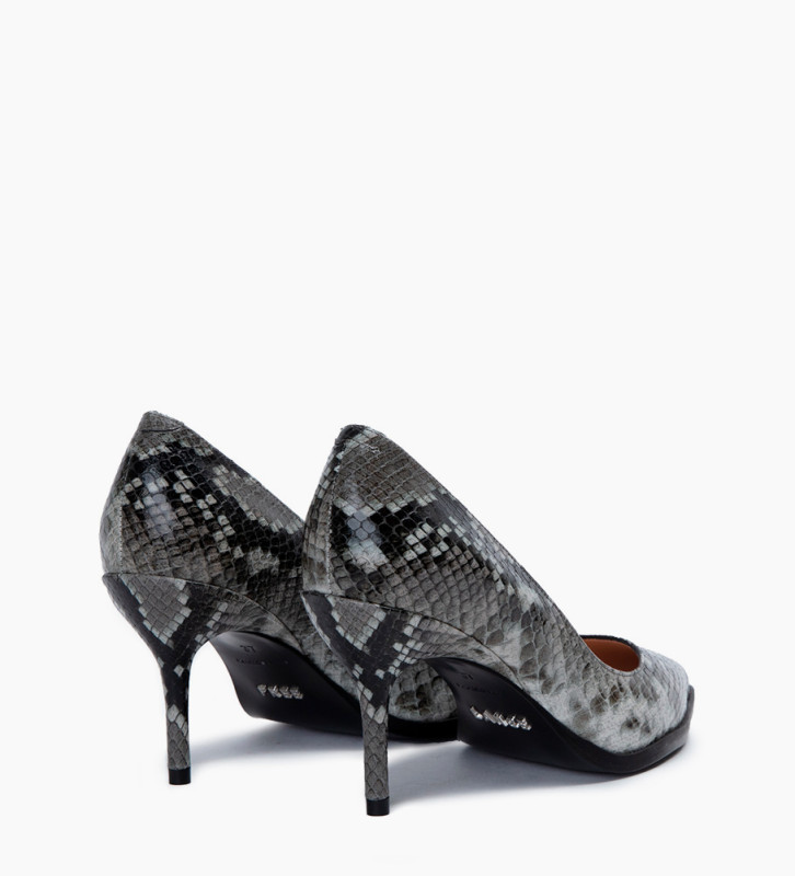 escarpins python gris
