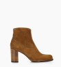 Other image of Ankle boot with block heel and zip - Legend 70 - Suede leather - Brown