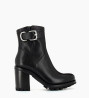 Other image of Biker boot with buckle JUSTY 9 - Smooth leather - Black