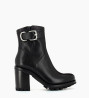 Other image of Biker boot with buckle - Justy 90 - Smooth leather - Black