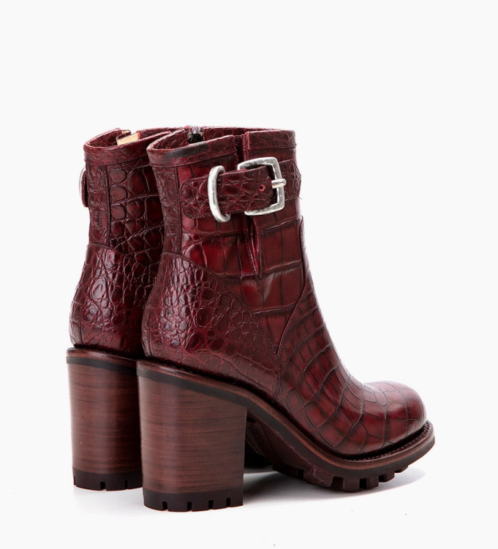 biker boots croco