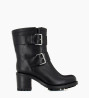 Autre image de Boot biker à double boucle biker - Biker 7   - Cuir lisse - Noir