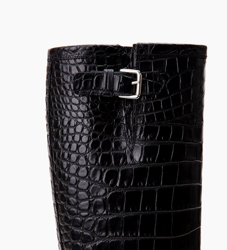 biker boots croco