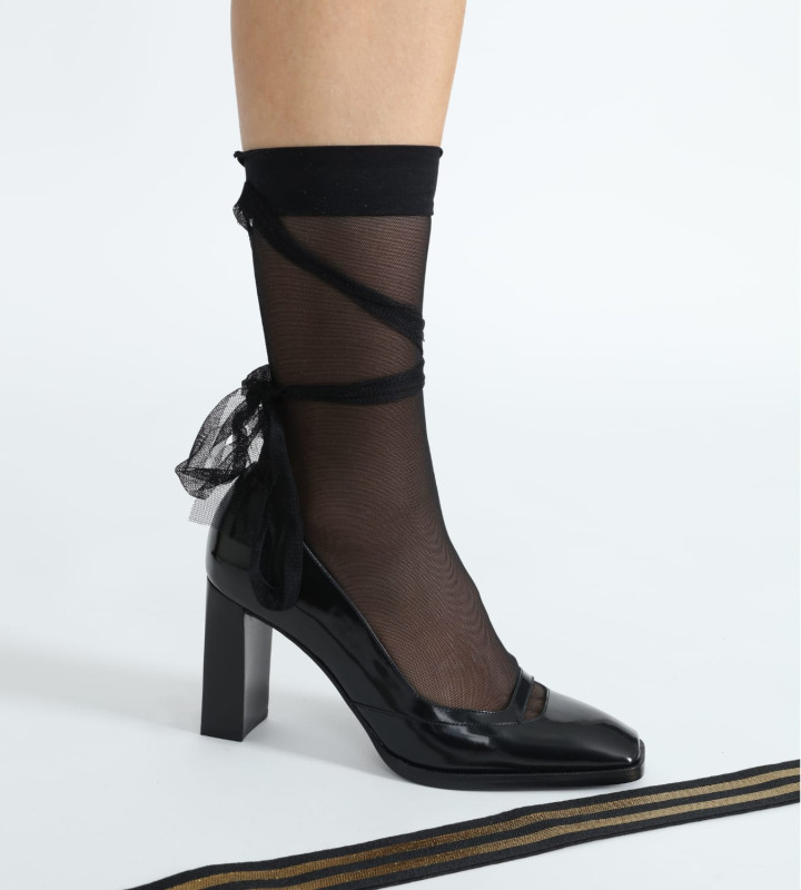 escarpins en cuir noir